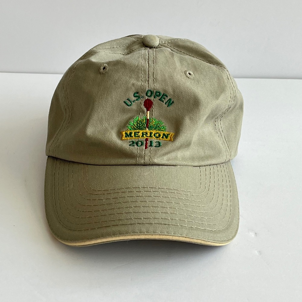USGA 2013 US Open Merion Golf Hat Member Khaki Adjustable Strapback Baseball Cap